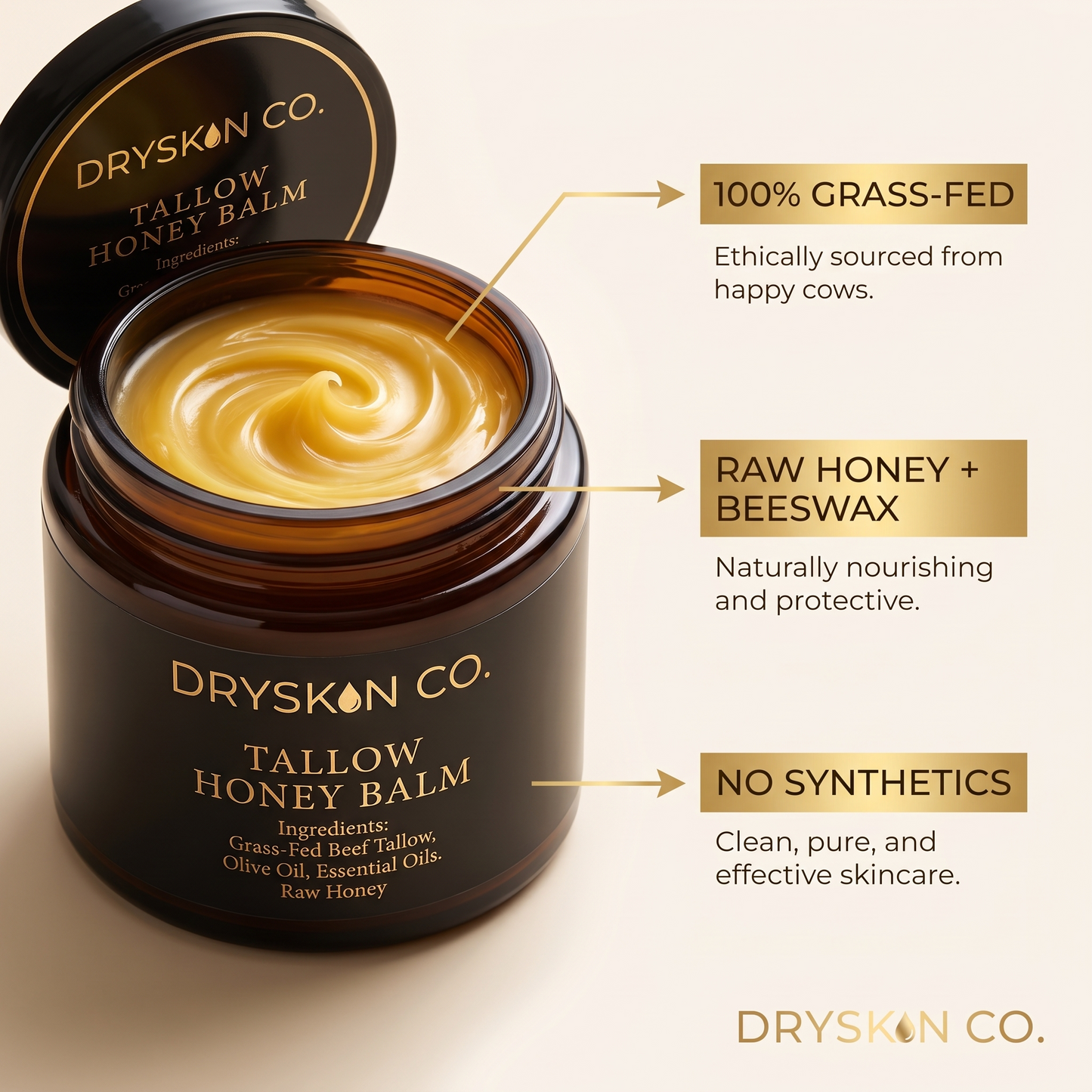 DRYSKINCO — Tallow Honey Balm Moisturiser